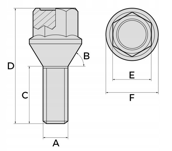 McGard SRUBY ZABEZPIECZAJACE DO KOL FELG VOLVO Producent code MG27288SU