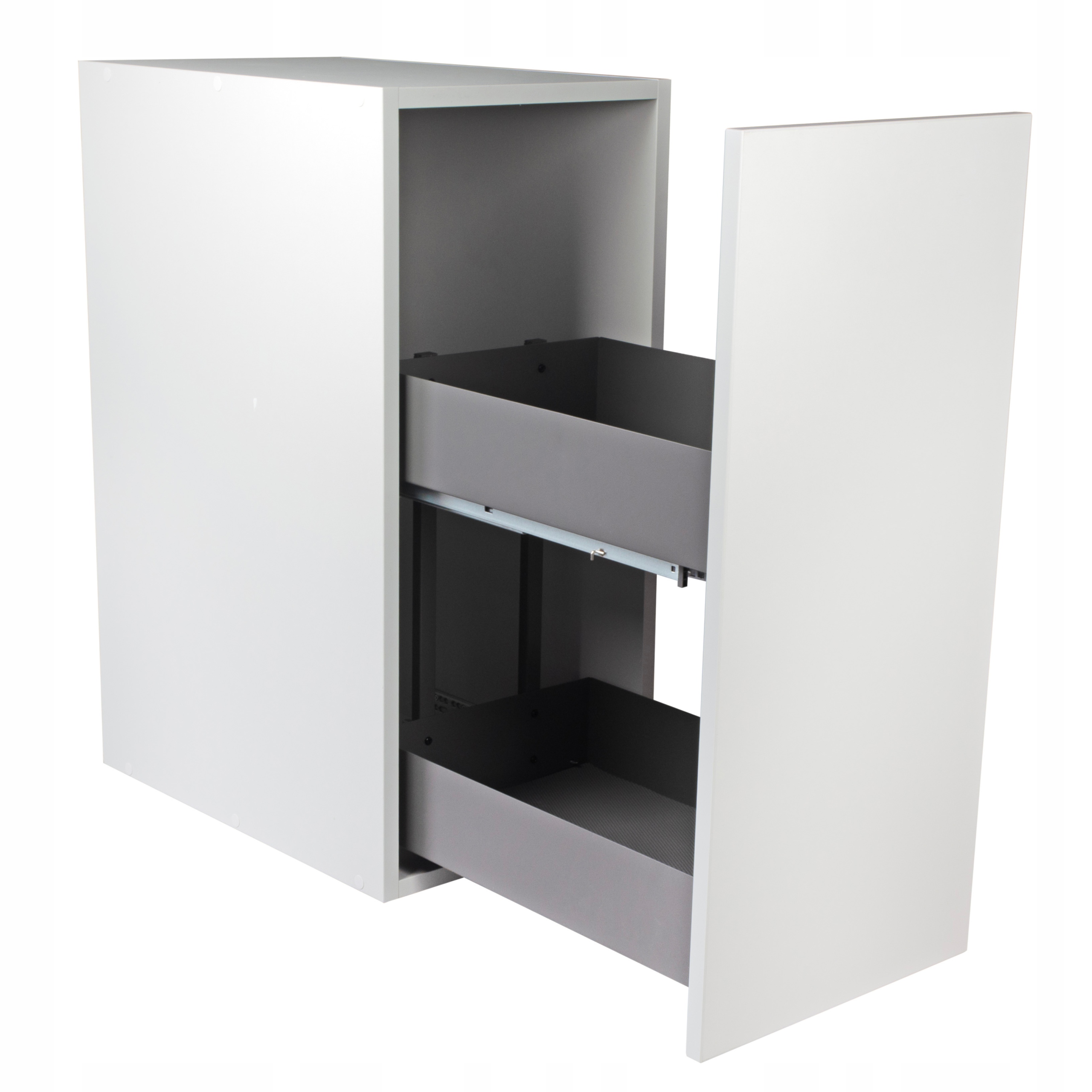 Kosz Cargo Do Szafki 50 Antracyt Cichy Domyk Pełne Dno Wysuwany 2 Poziomy