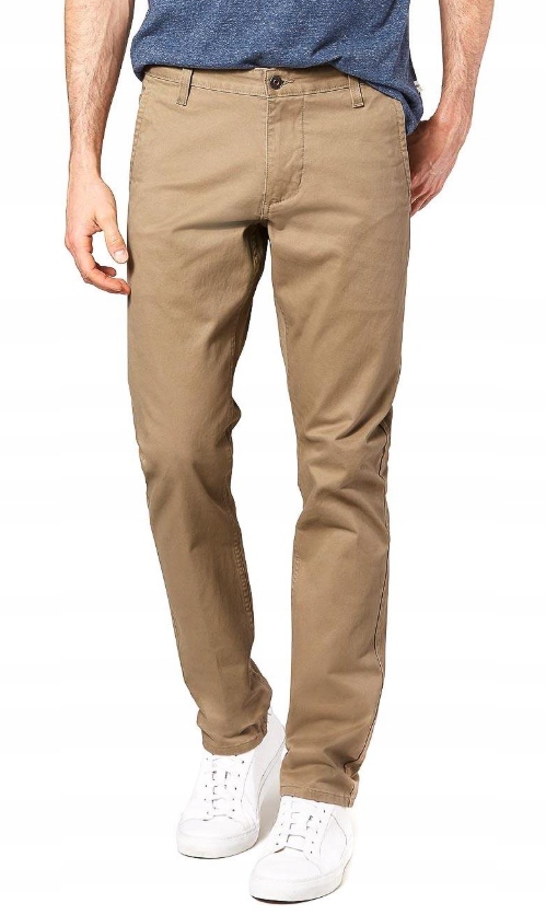 Dockers Chinos Pánské Casual Béžové Jednoduché Kalhoty Bavlna 30/34 6FA