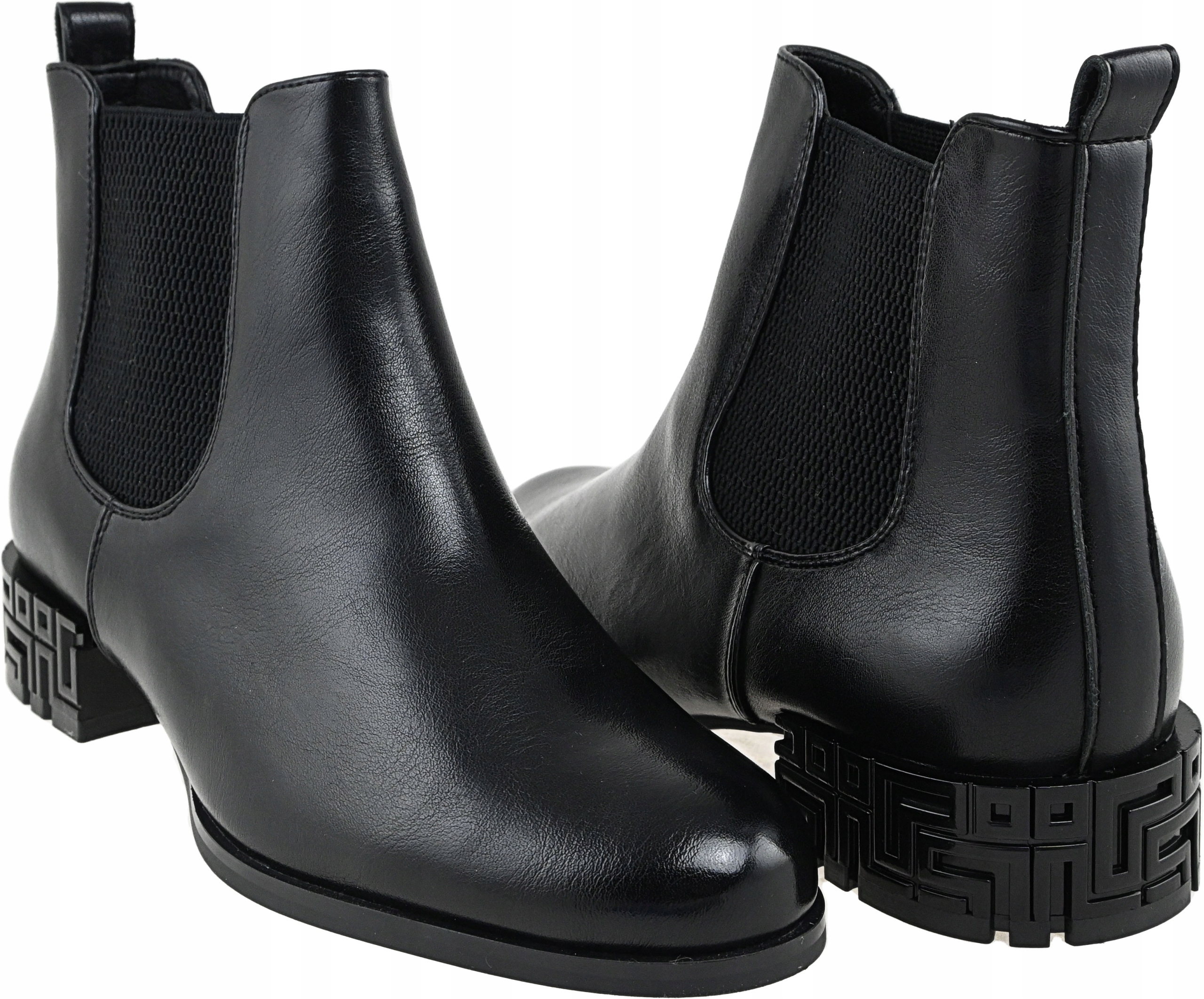 BOTKI SZTYBLETY SERGIO LEONE BT 532 CZARNY PU 38 Model botki