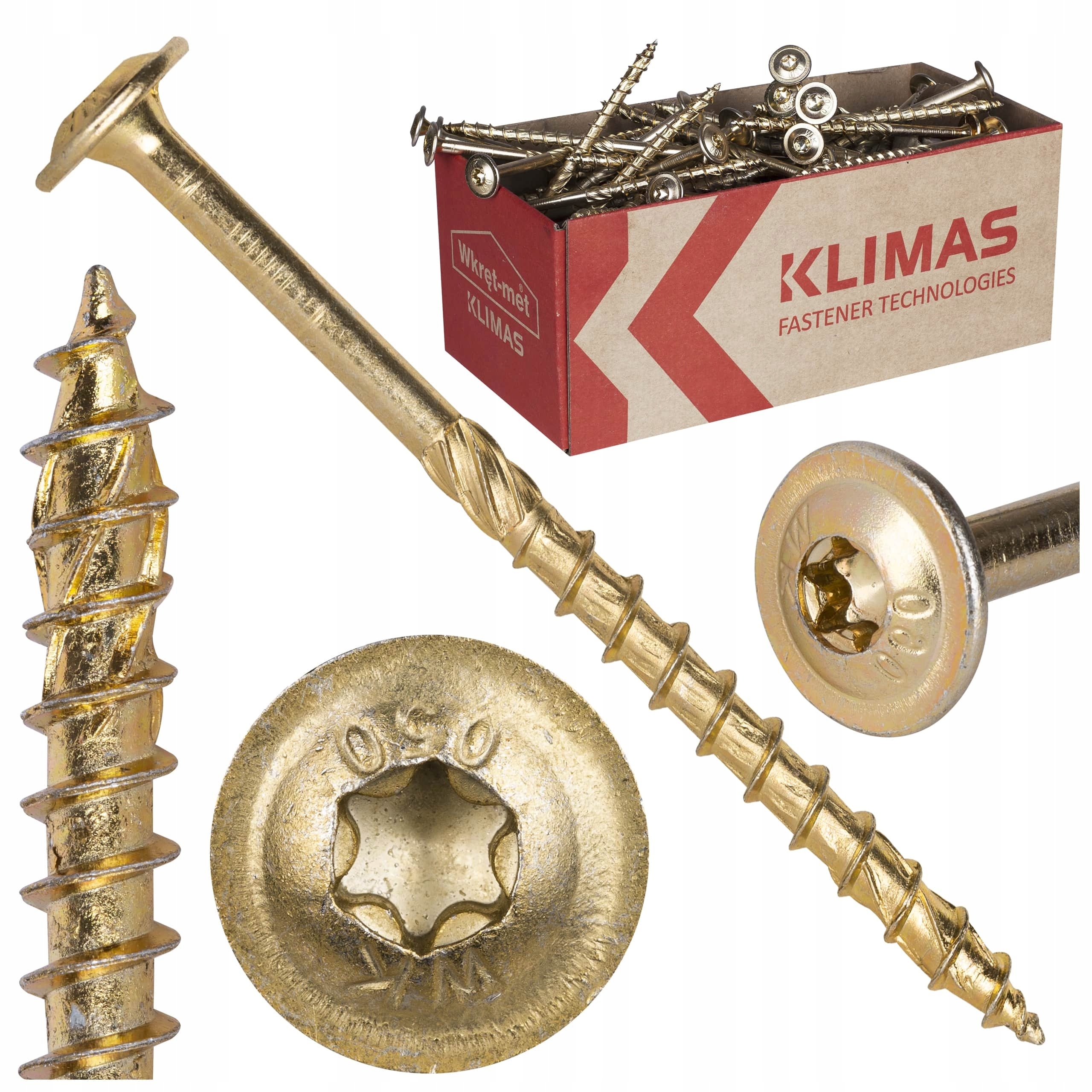 WKRĘTY CIESIELSKIE DO DREWNA TALERZOWE TORX 6x280