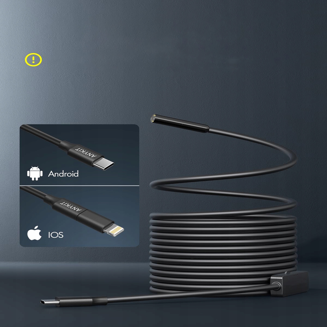 KAMERA ENDOSKOPOWA INSPEKCYJNA WI-FI ANDROID IOS 10m Marka inna