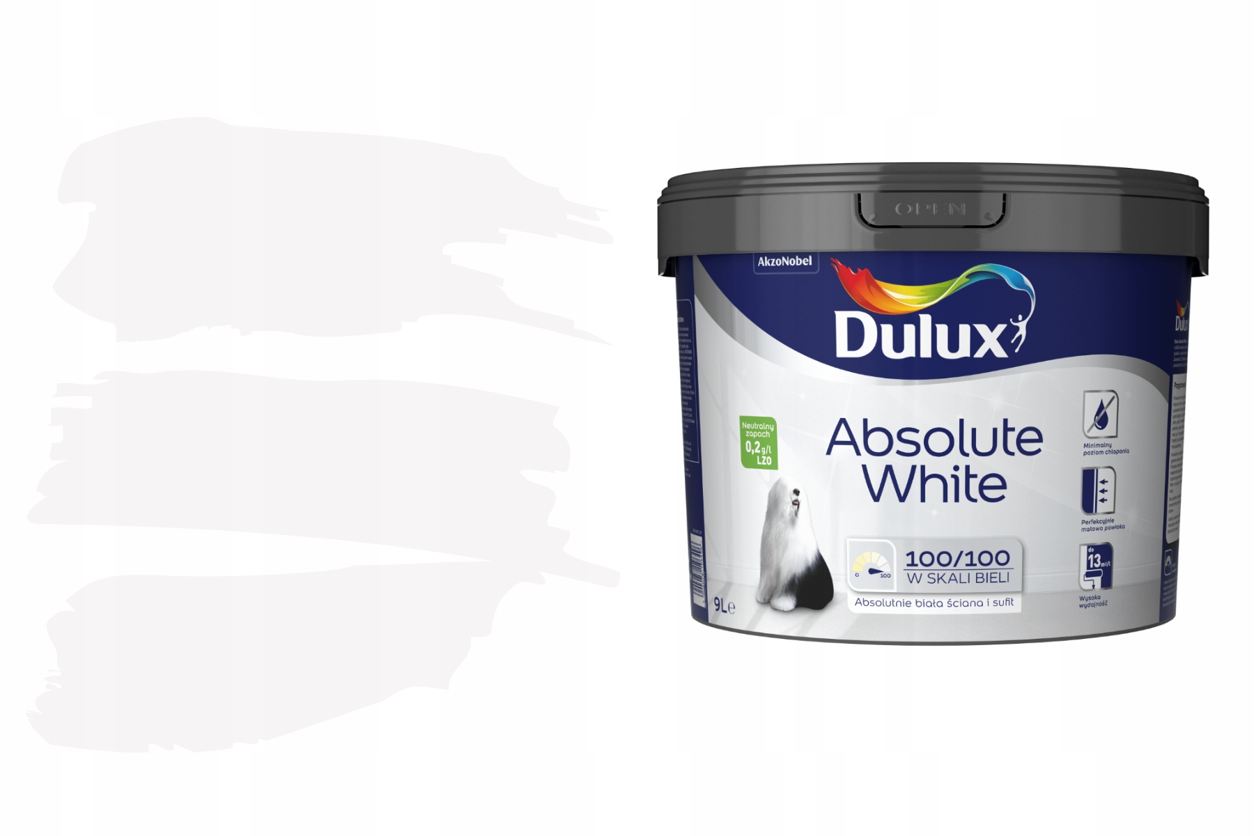 Farba akrylowa Dulux Absolute White 9 l Dulux