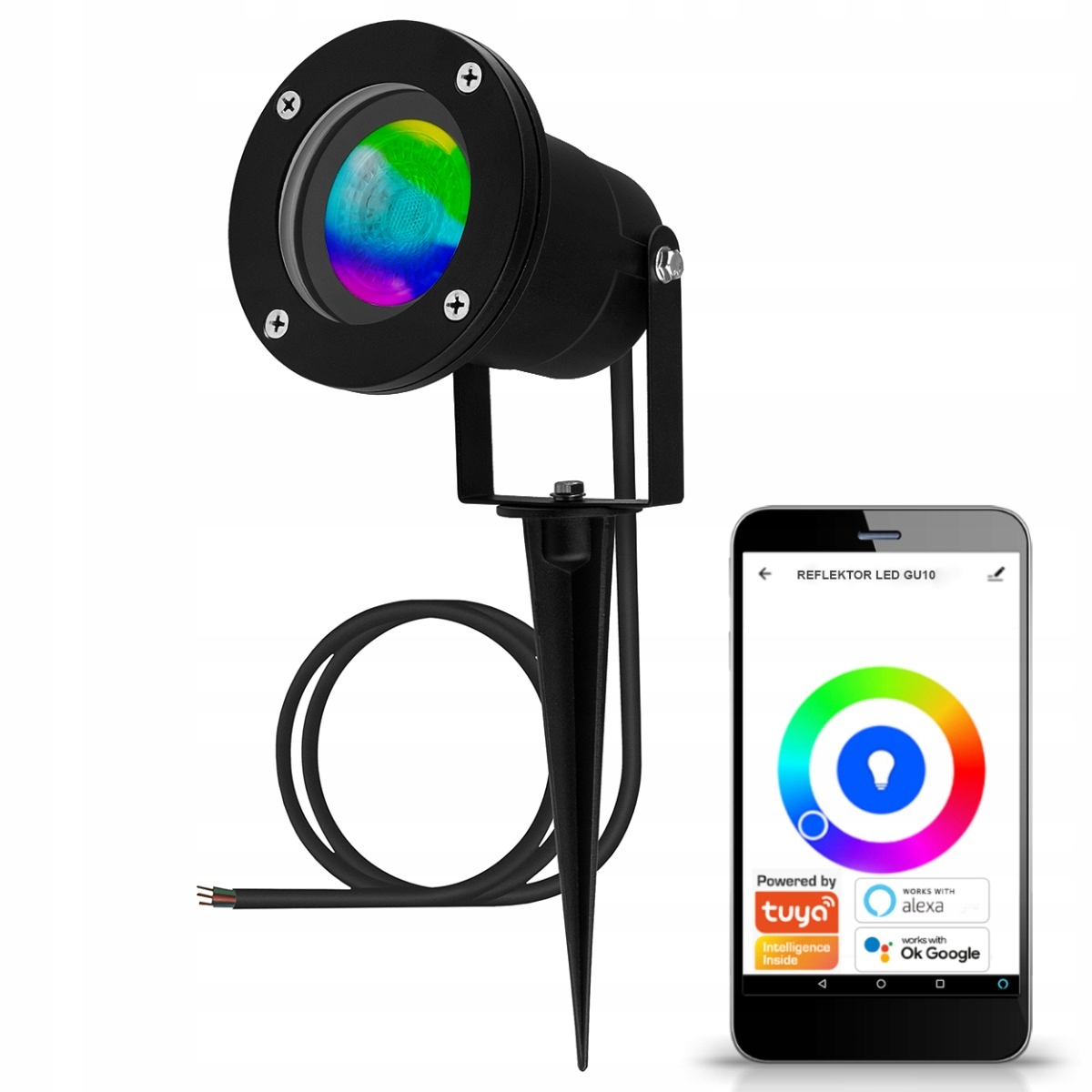 

Lampa Ogrodowa Wbijana Led IP65 Wifi Smart Tuya