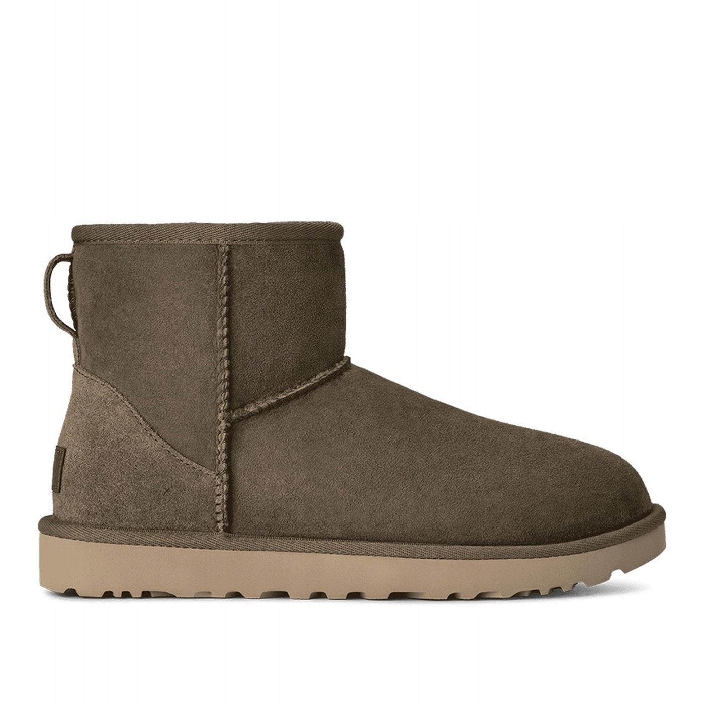 Botki Damskie Ugg Classic Mini II Ocieplane Kożuszek Skóra Szare 38