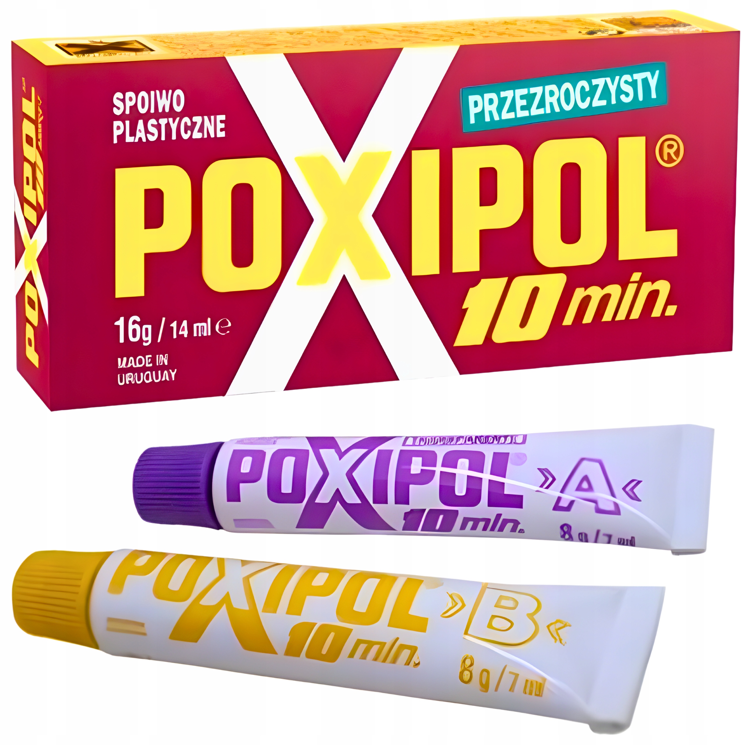 Klej Poxipol Epoksydowy Dwuskładnikowy Przezroczysty 16g 14 ml