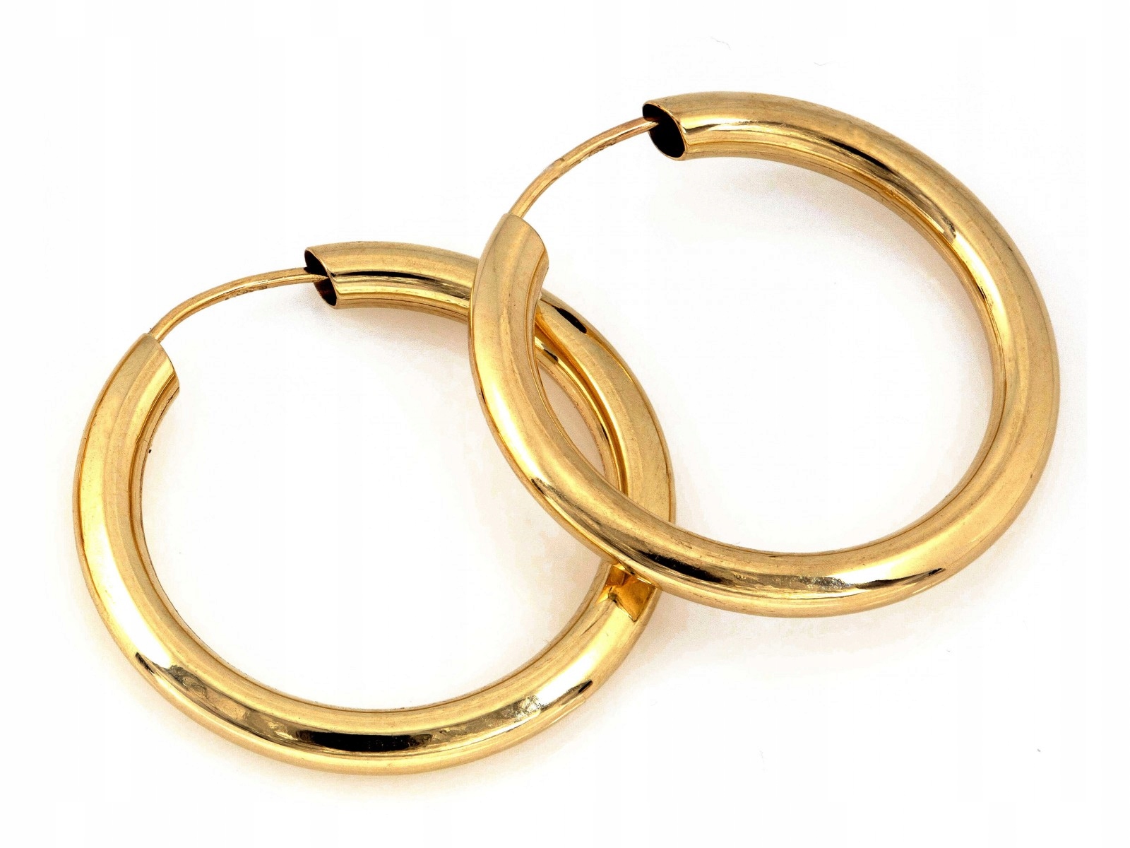 Náušnice ze zlata 585 s kroužkem 14k, módní vzor