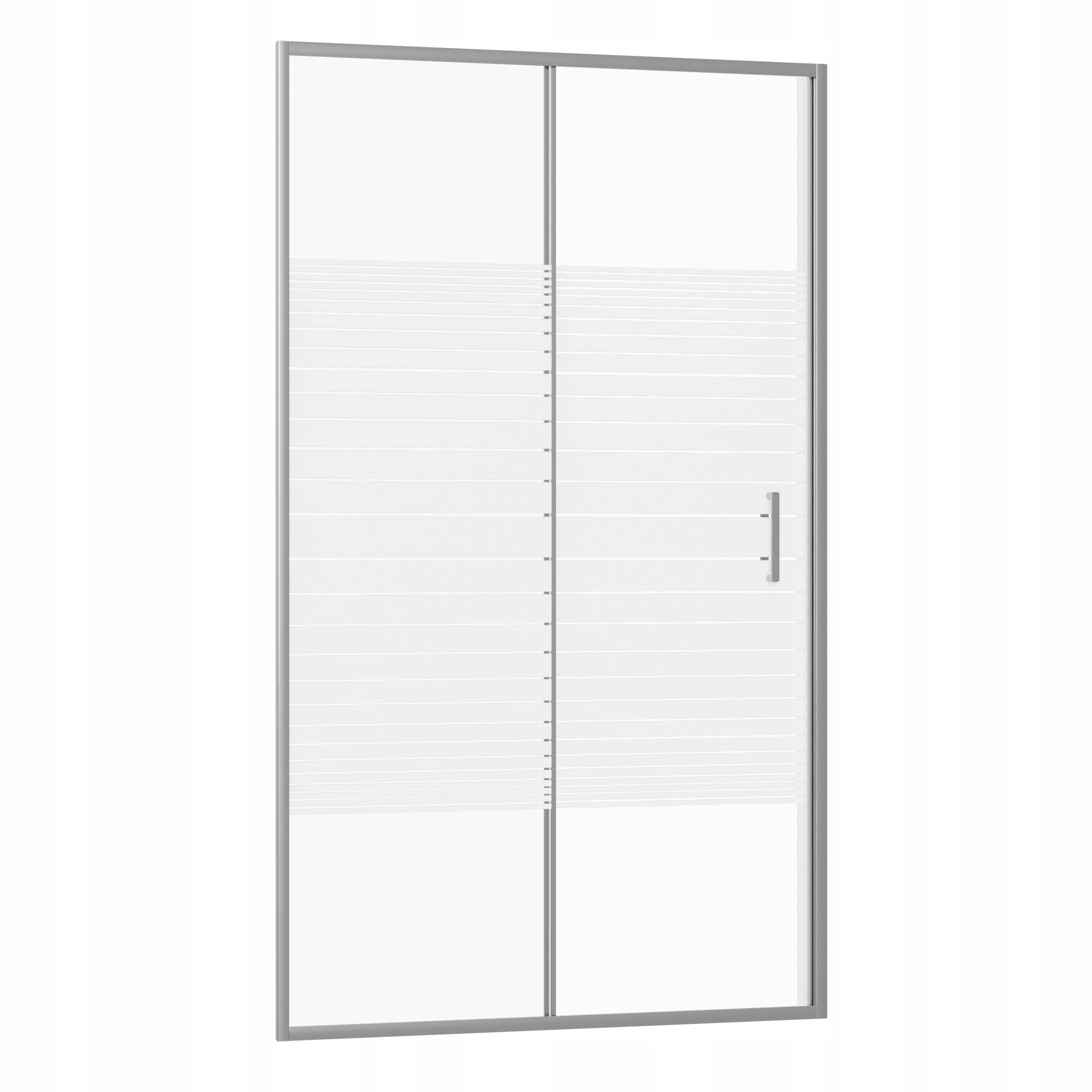 DRZWI PRYSZNICOWE WNĘKOWE PRZESUWNE 115 CM CHROM KABINA WALK-IN SZYBA 5MM