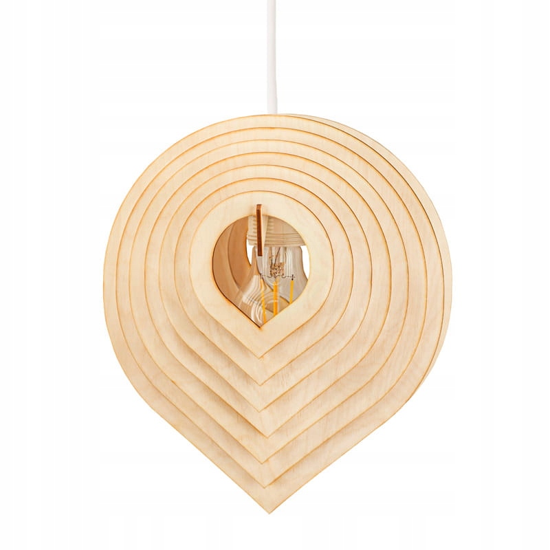 Deku Aisha Dekorativní dřevěná závěsná lampa