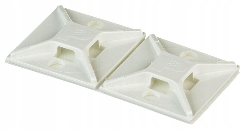 Samolepiaci Skrutkovací Držiak 25X25 mm Abs Na Pásku 4.8 mm 500 Kusov
