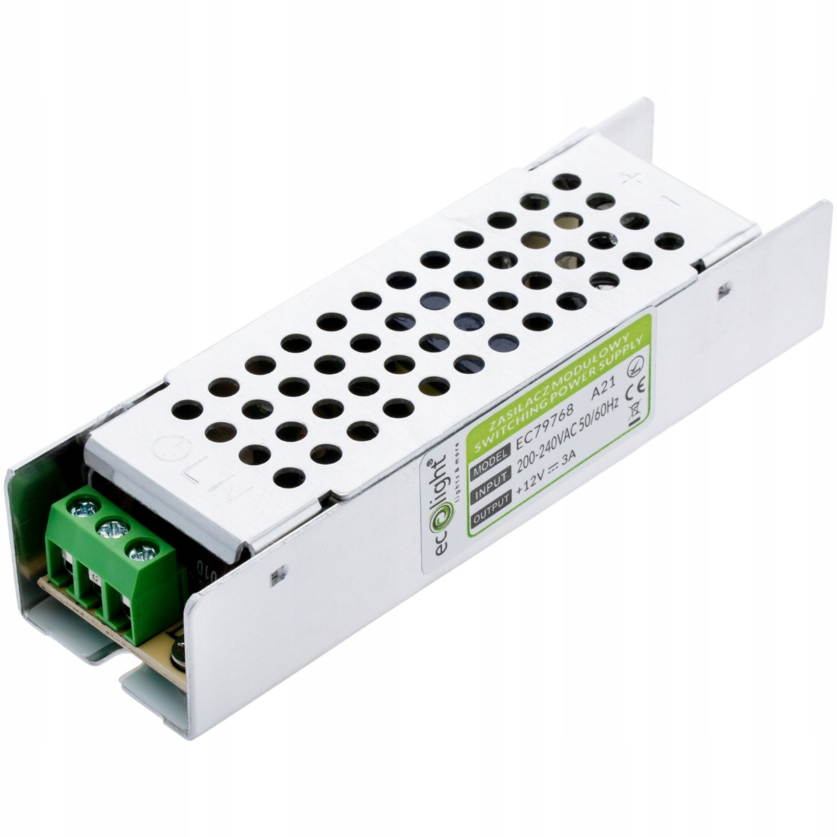 Zasilacz MONTAŻOWY do TAŚM LED SLIM 36W 12V 3A