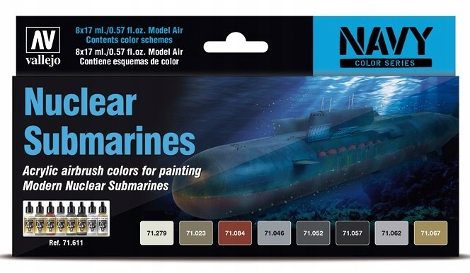Model sada leteckých jaderných ponorek Vallejo 71611
