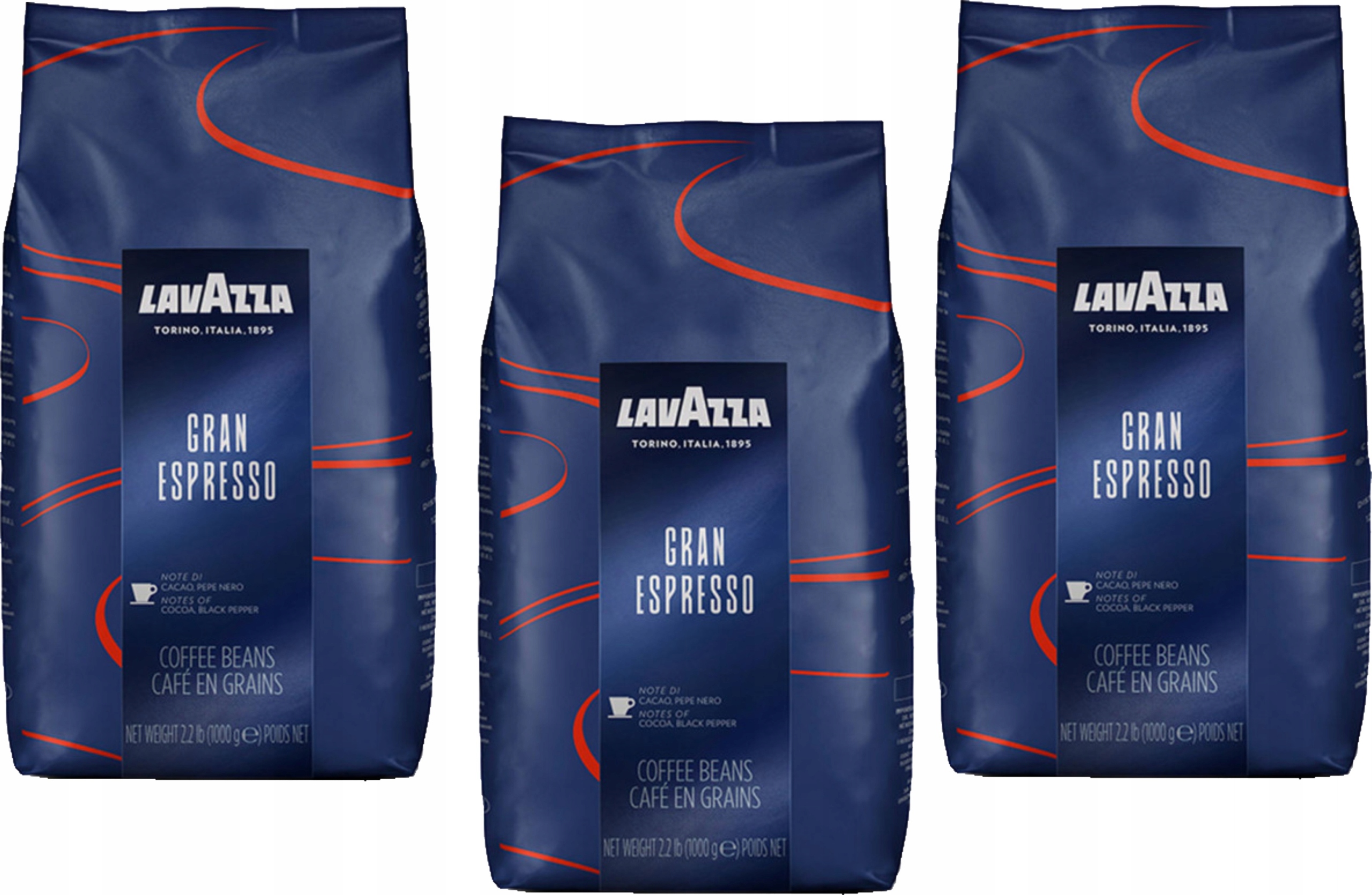 Levně Káva zrnková Lavazza Gran Espresso Blue 3 x 1000 g
