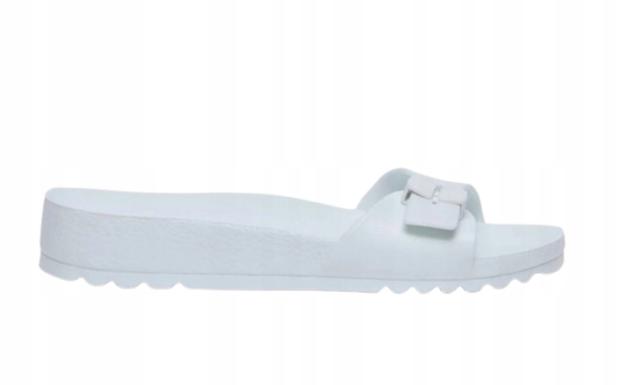 Scholl Bílé Nazouváky S Přezkou Na Profilované Podrážce 36 4AA