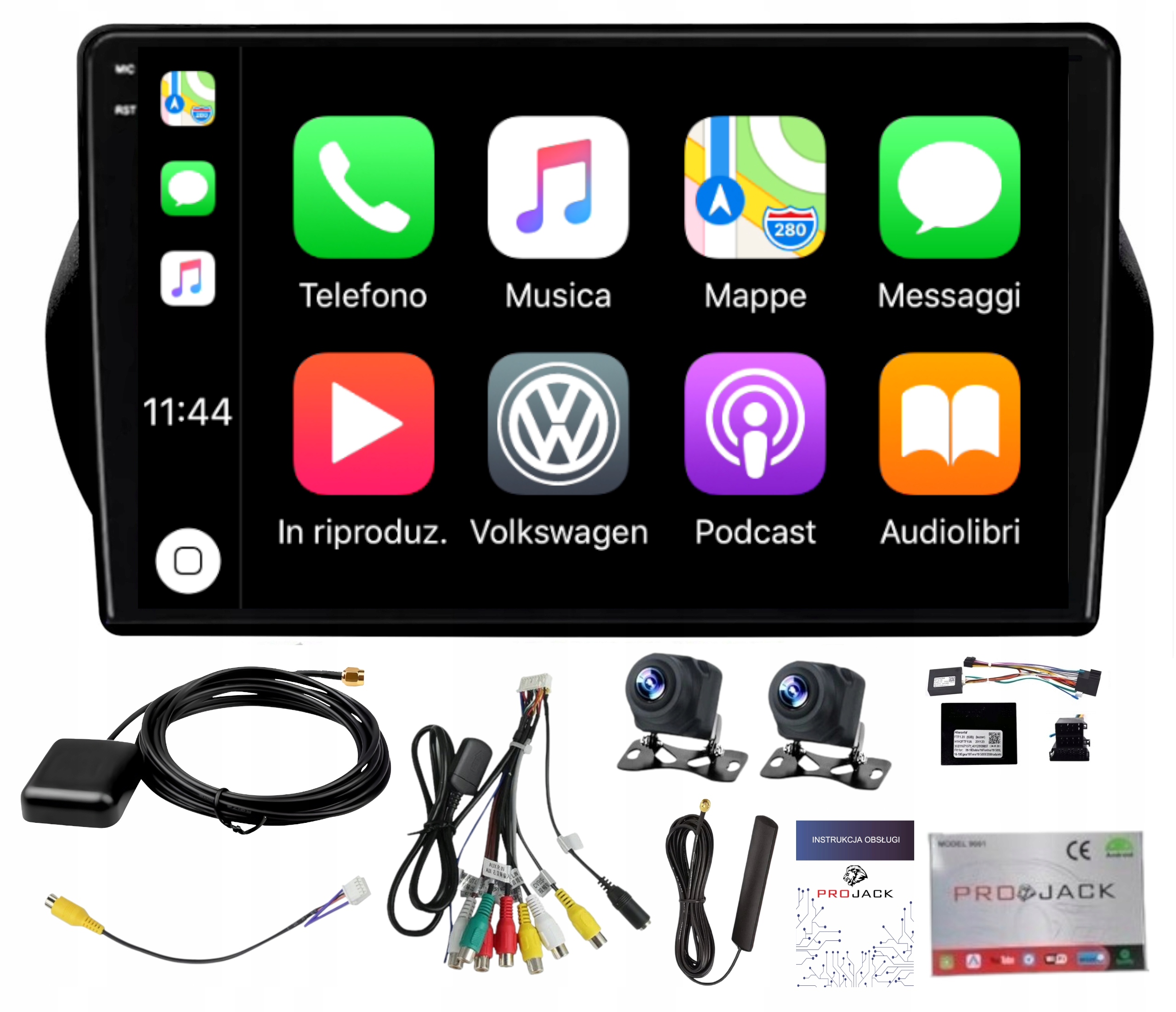 Rádio Navigácia Android Carplay Bt Fiat Qubo 2008-2017 4GB 64GB Sim