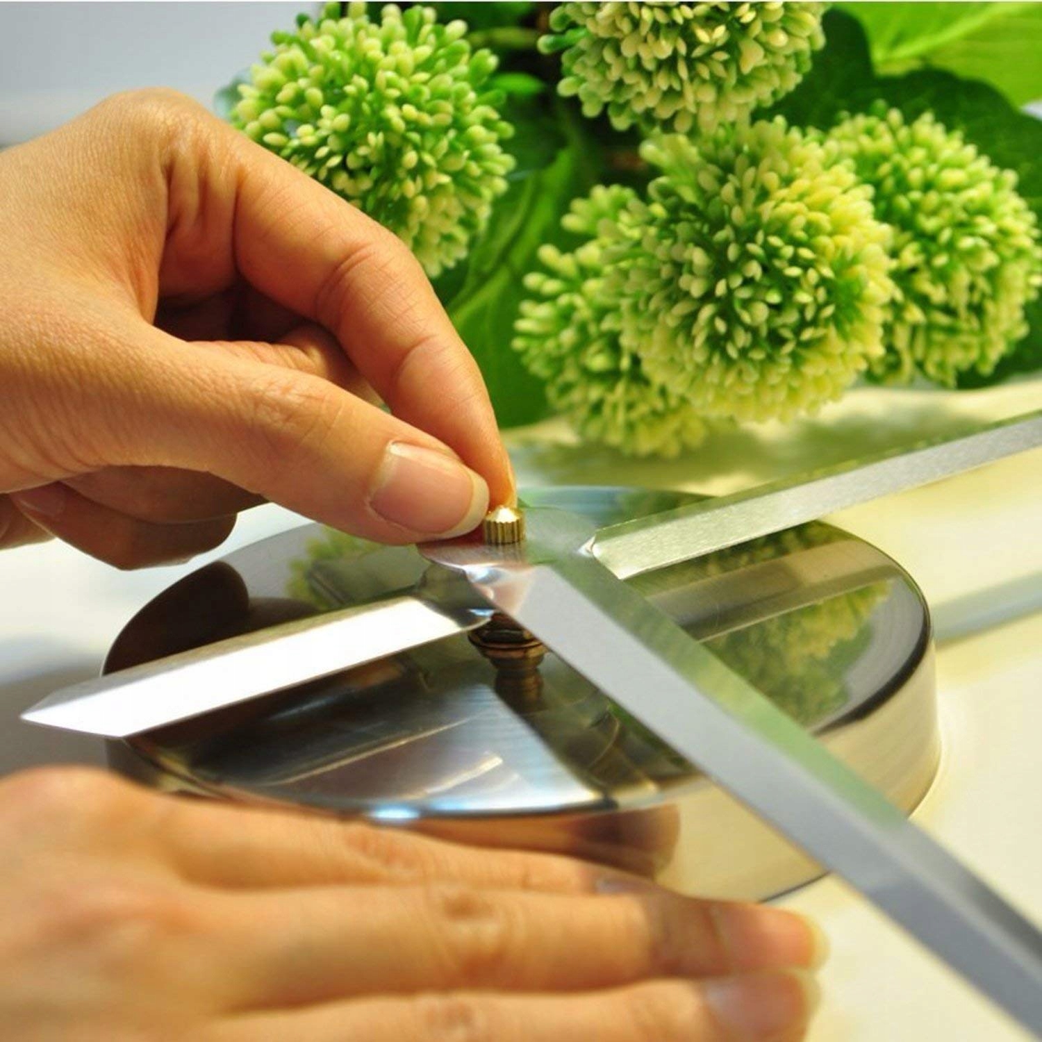 DUŻY ZEGAR ŚCIENNY DIY 3D EFEKT LUSTRA NAKLEJANY Materiał dominujący metal