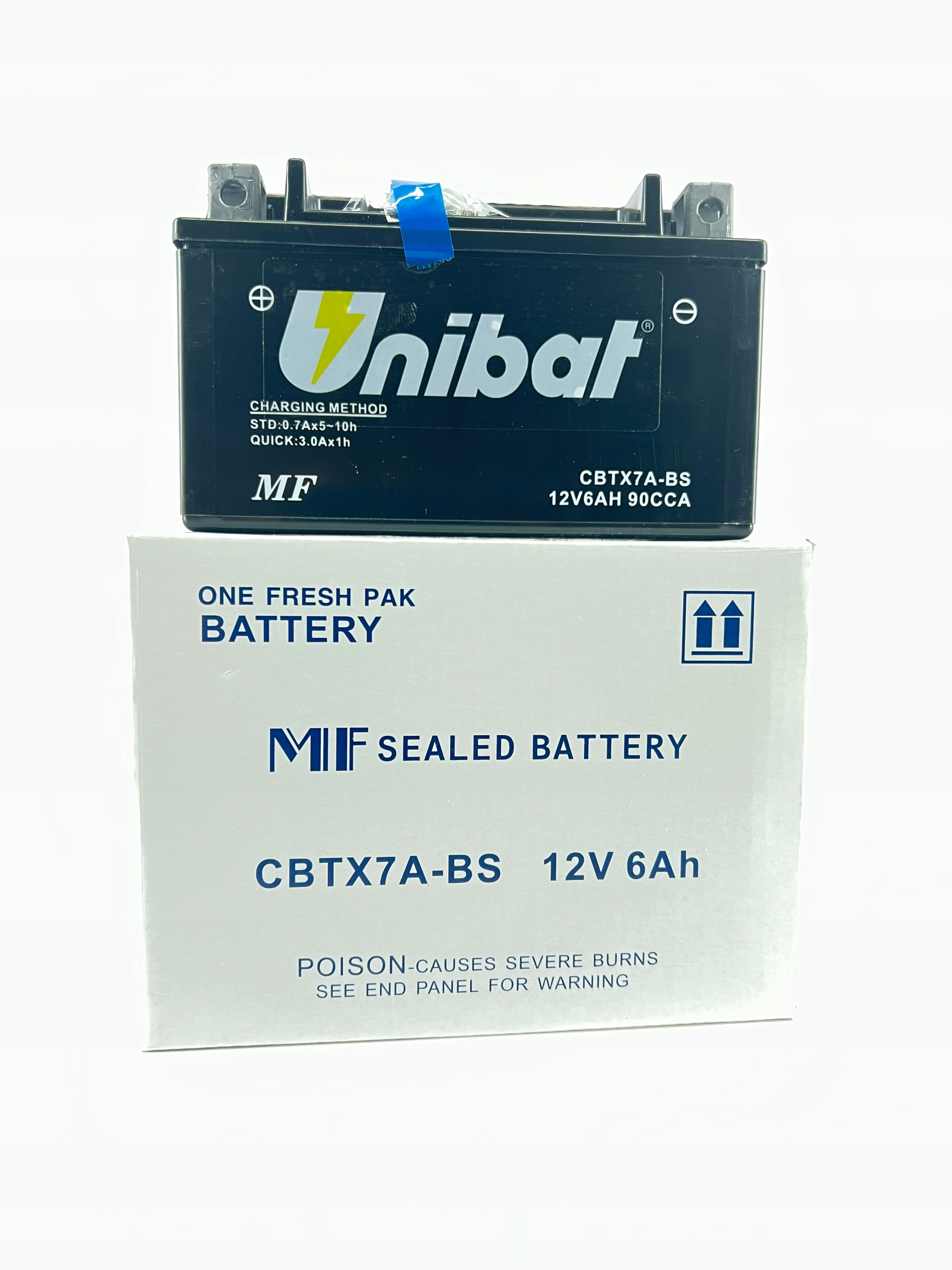 Akumulator UNIBAT CBTX7A-BS 12V 6Ah 90A