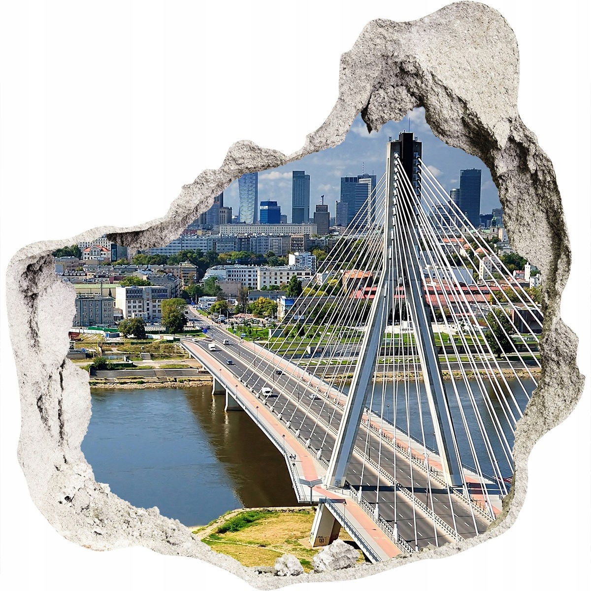 

Fototapeta dziura ścienna Warszawa Polska 125x125