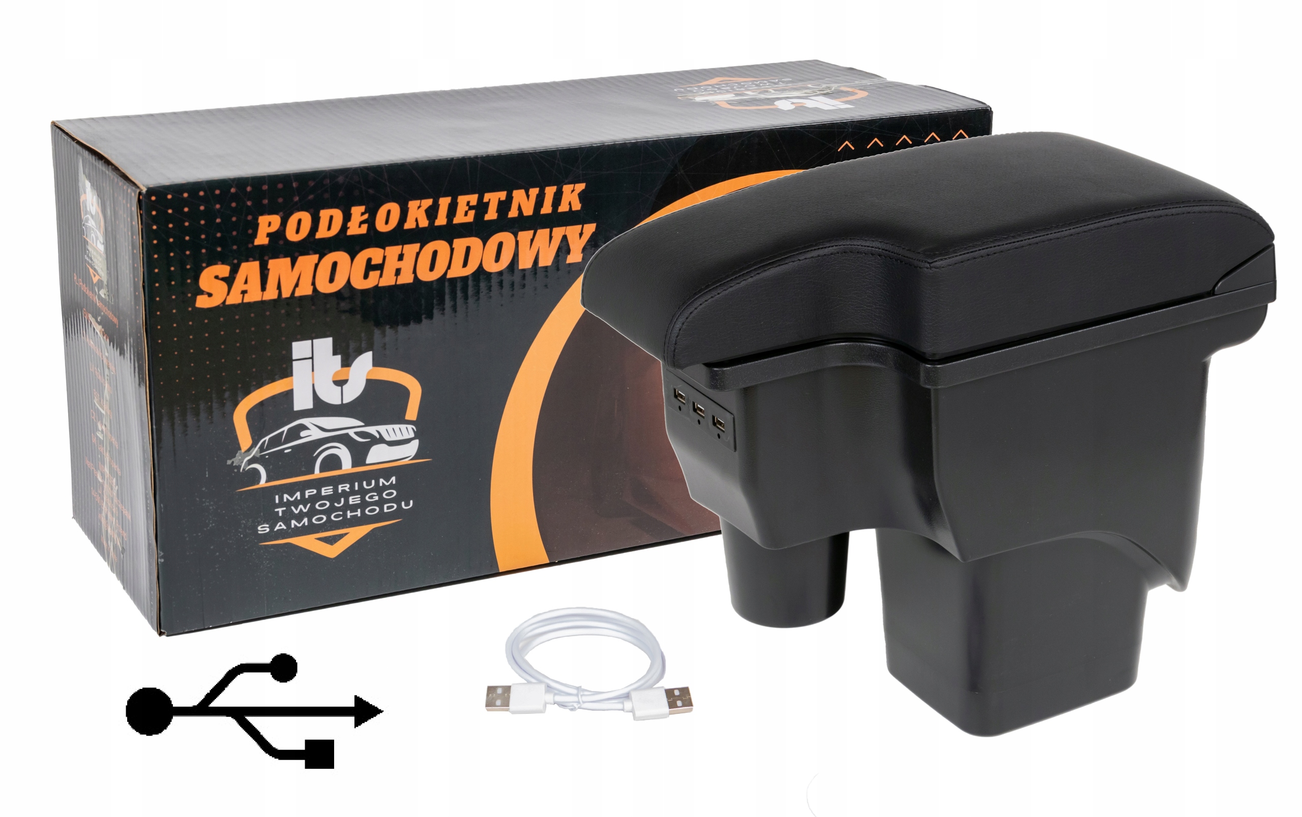 Područka Do Auta Usb Velký Úložný Prostor Ford Focus 2004-2011 MK2 Černá