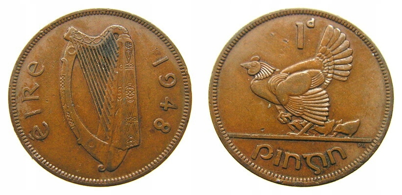 6846. IRLANDIA, 1 PENS, 1948