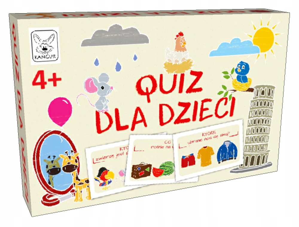 QUIZ DLA DZIECI Karciana RODZINNA 100 Pytań DZIECI