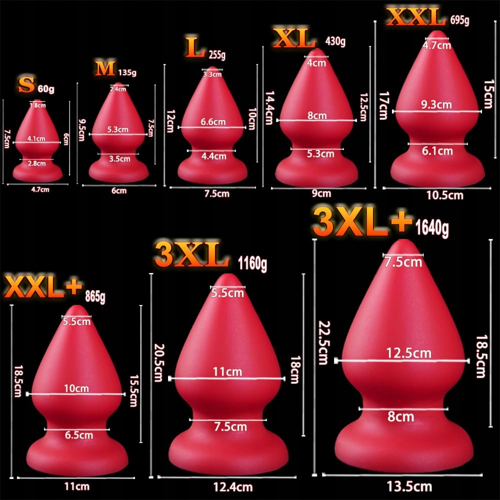 LEYUYE Duży Korek Analny Dla Mężczyzn Kobiet Analdildo Z Przyssawką XXL — miniatura 2