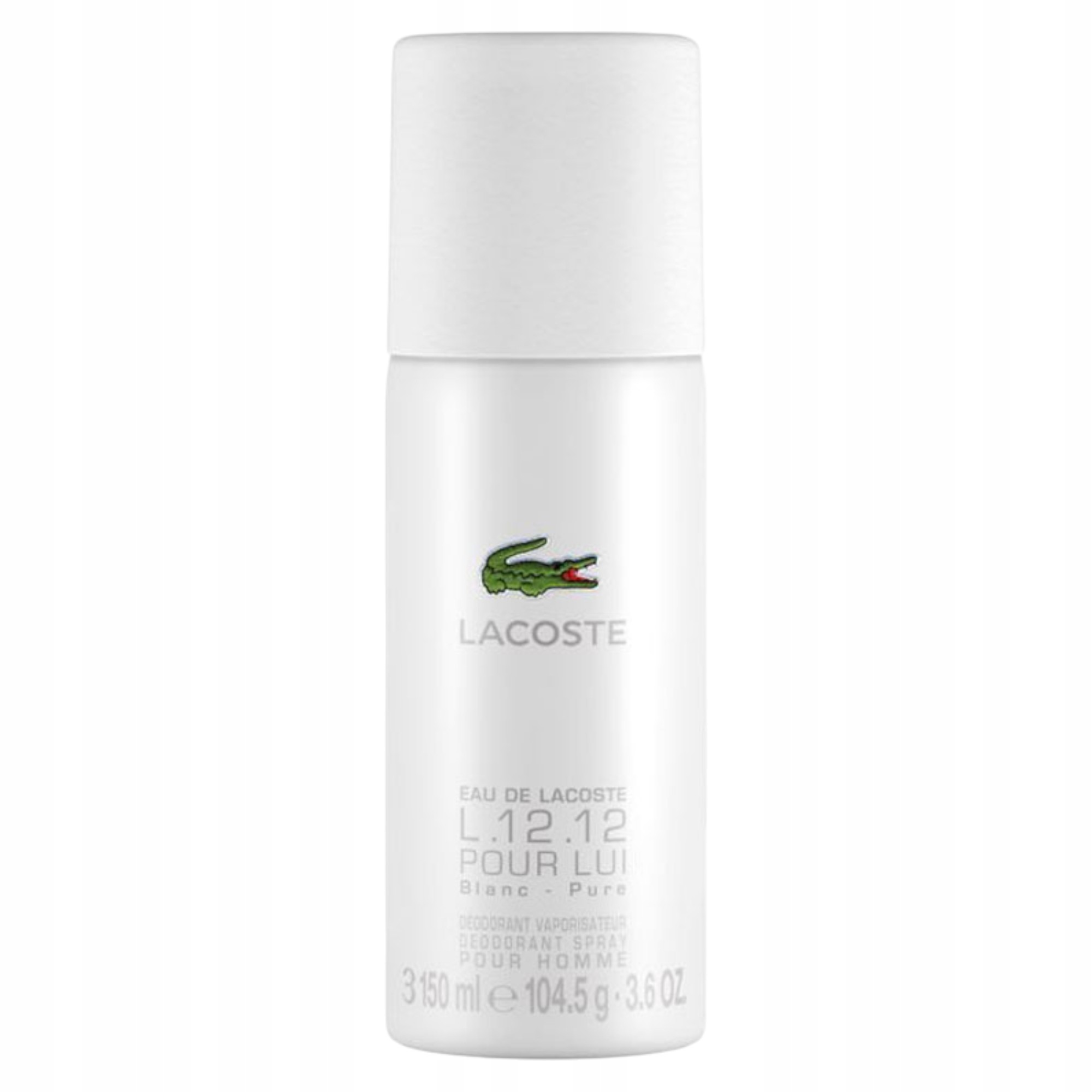 Lacoste, Eau de Lacoste L.12.12 Blanc, Deodorant ve spreji, Pánský, 150 ml