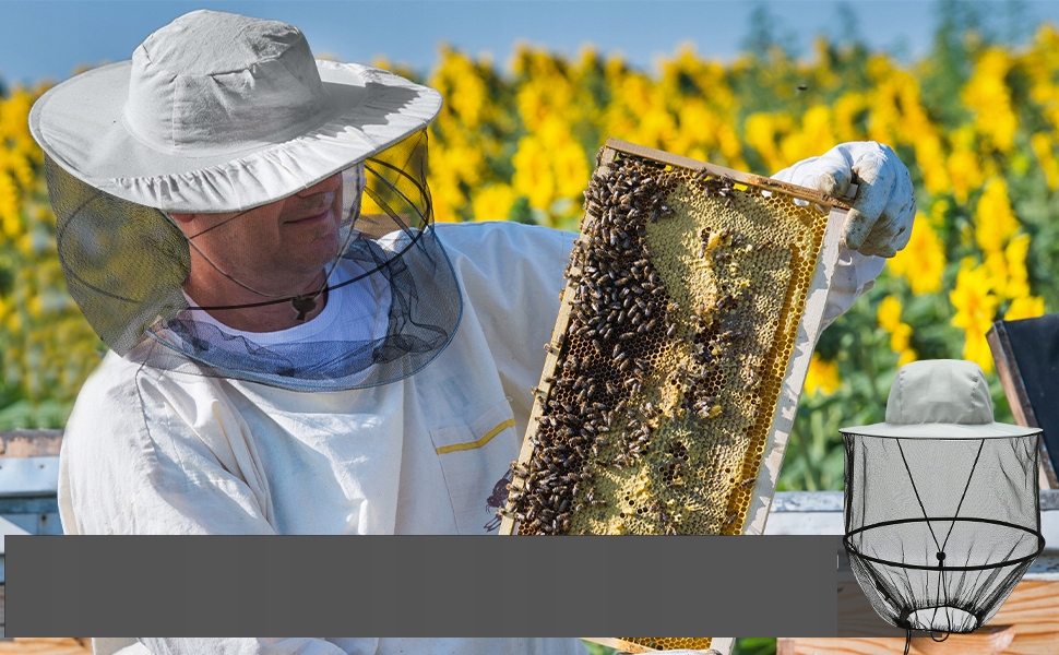 Moskitiera Na Kapelusz Głowę Wędkarski Siatka Na Komary Insekty Owady Waga produktu z opakowaniem jednostkowym 0.15 kg