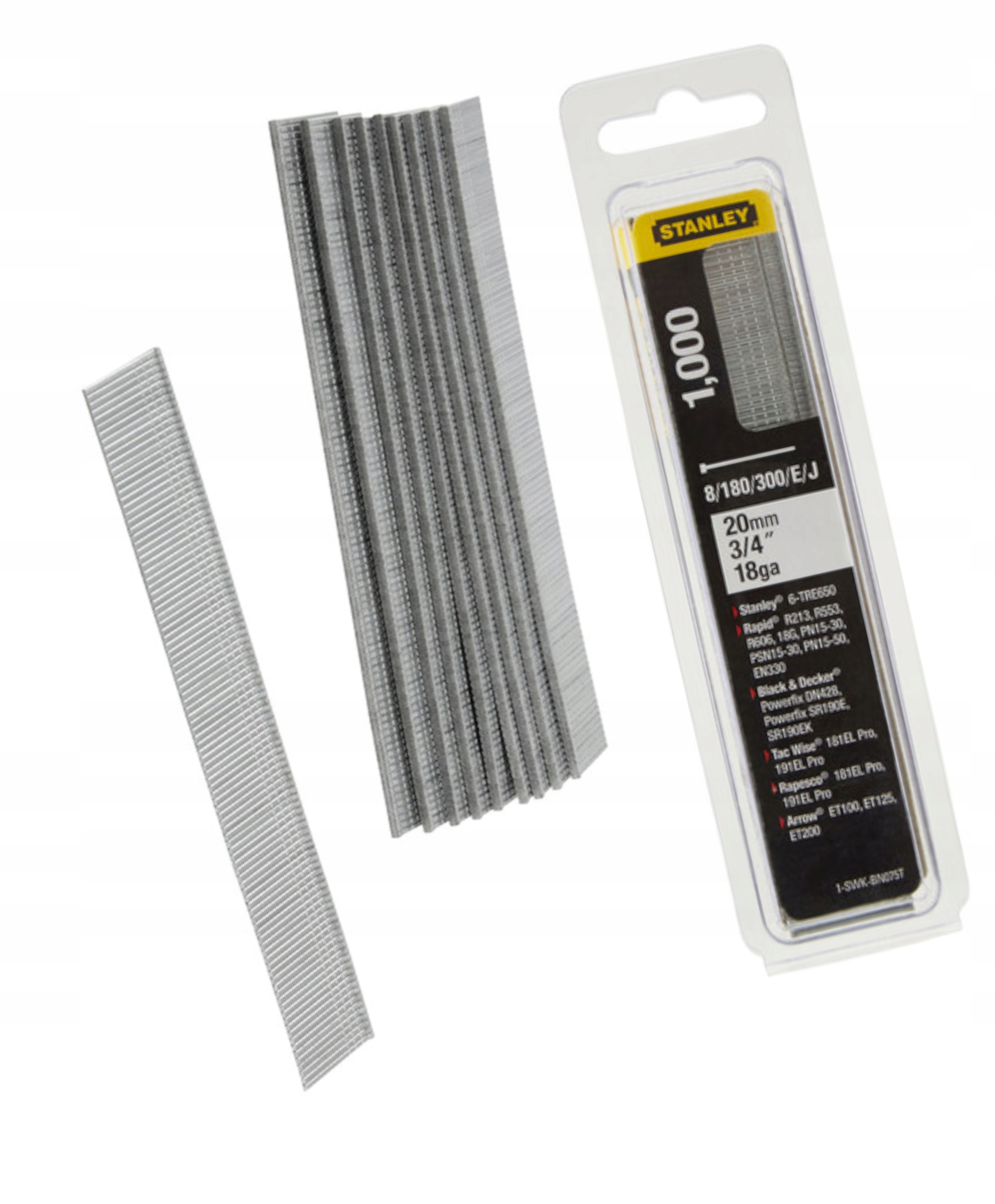 

Gwoździe typ J Stanley 20mm 3/4" 18ga. (8/300/E)