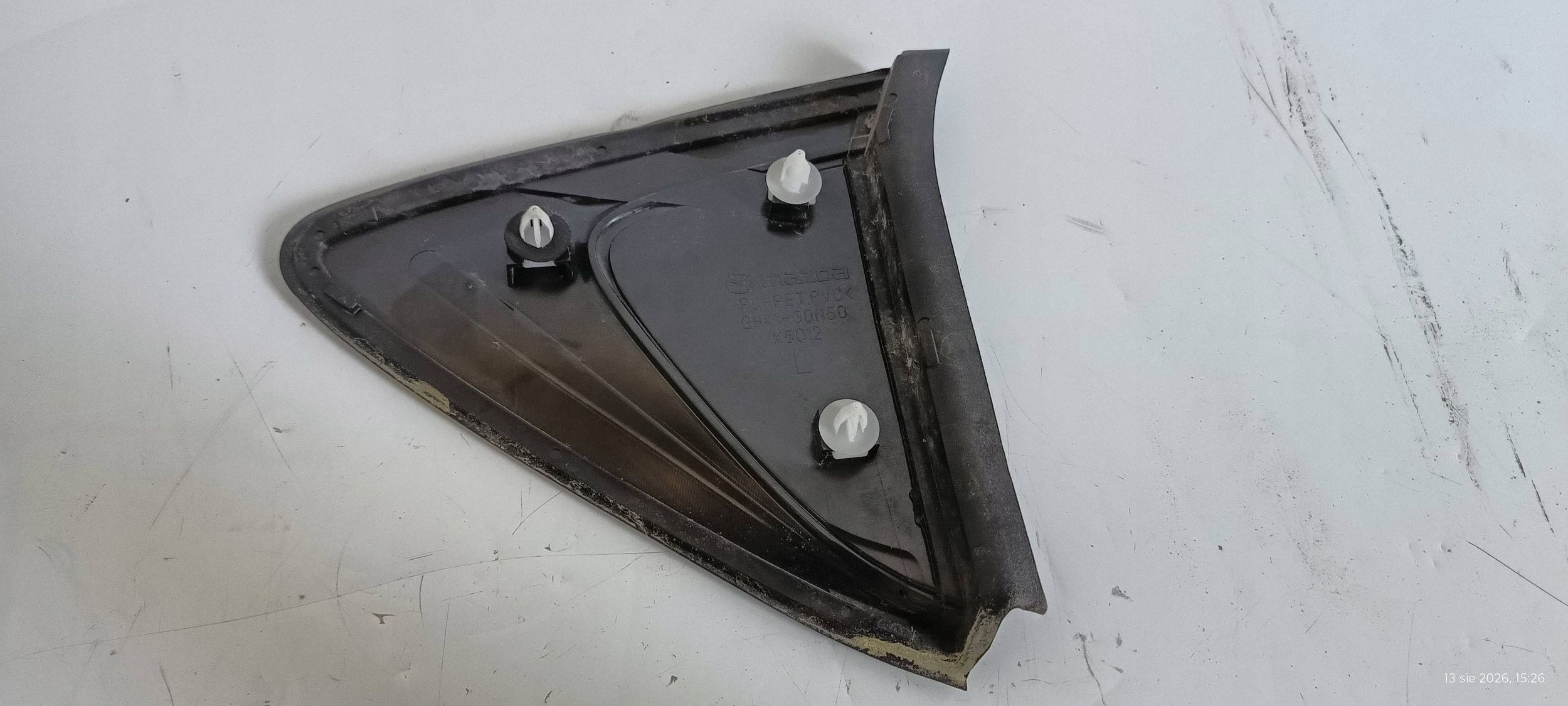 moulage aile arrière gauche triangle MAZDA 6 III GJ GHK1-50N50