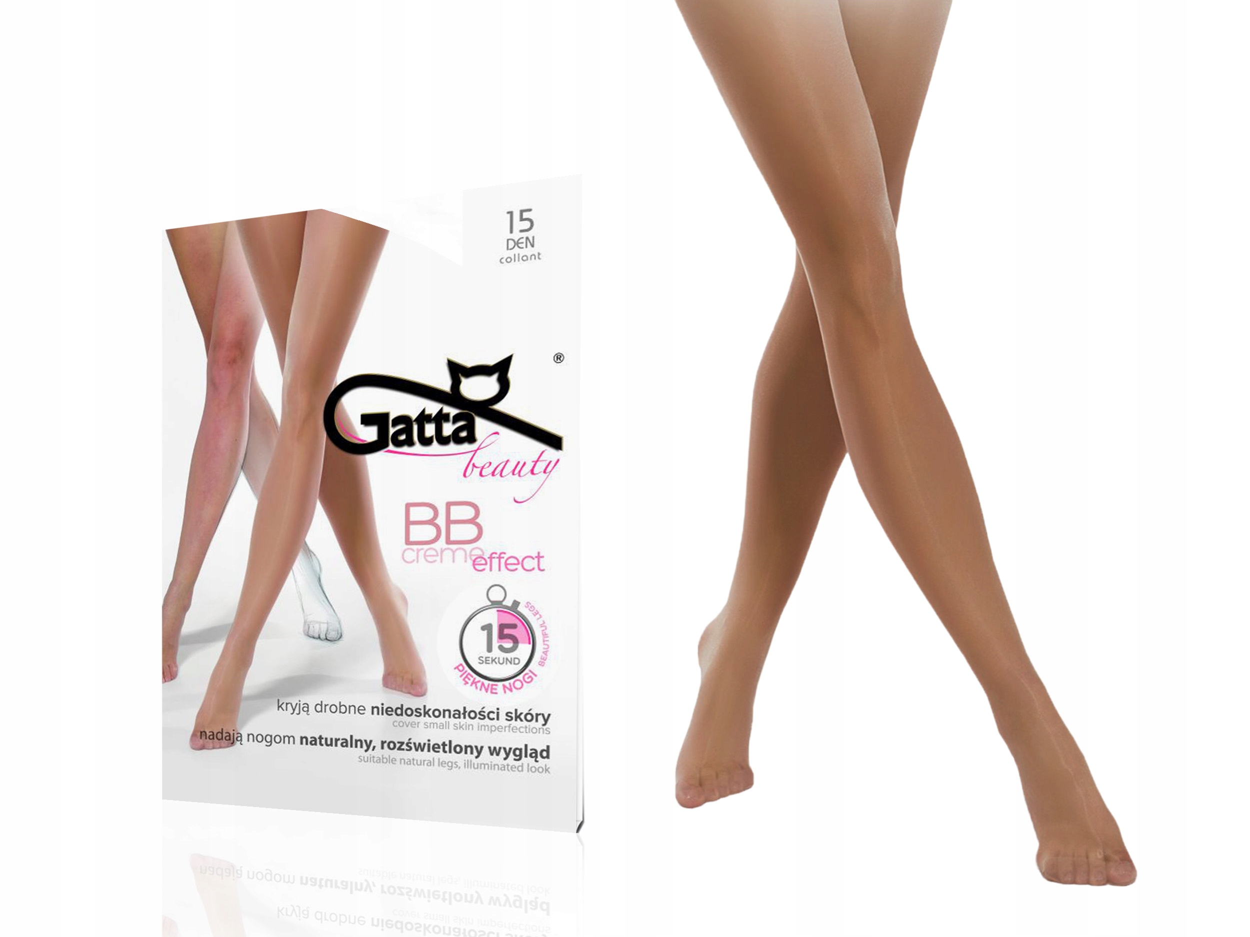 

Rajstopy Gatta Bb Creme Effect, 15 den, golden 3-M