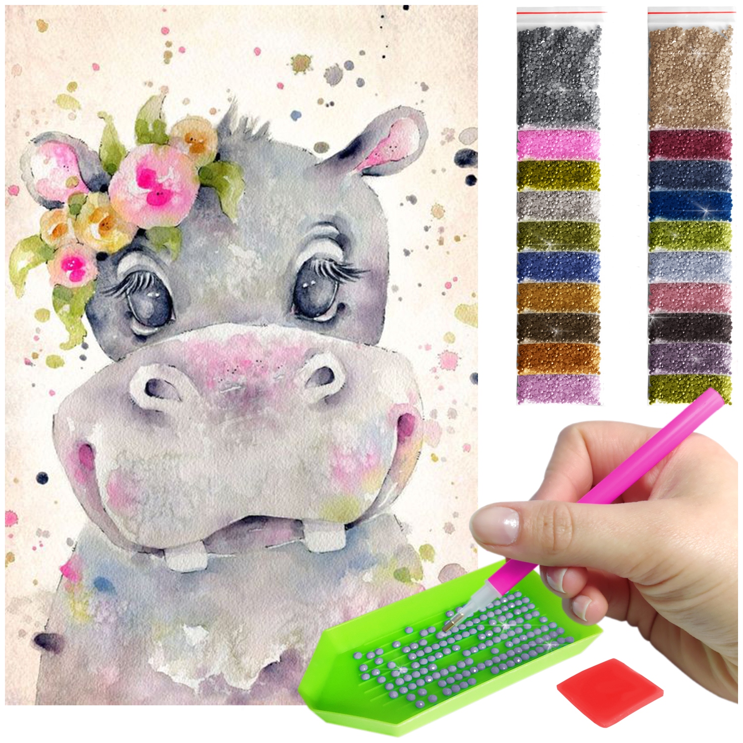 Haft Diamentový Velký 60x40cm Diamond Painting Mozaika Diamentové Příslušenství