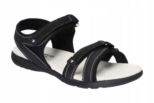 

American Club RL55 Klapki Sandały Damskie Black 38
