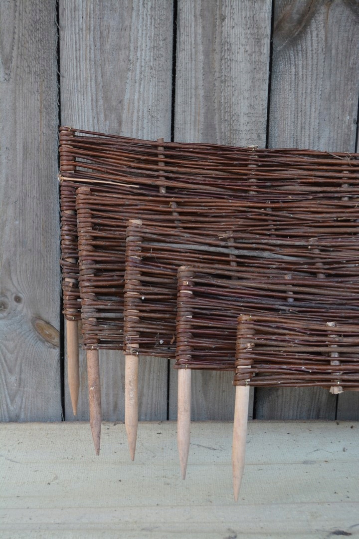 Palisada wiklinowa H15 - L120 płotek z wikliny Producent Wiklinowa Wieś