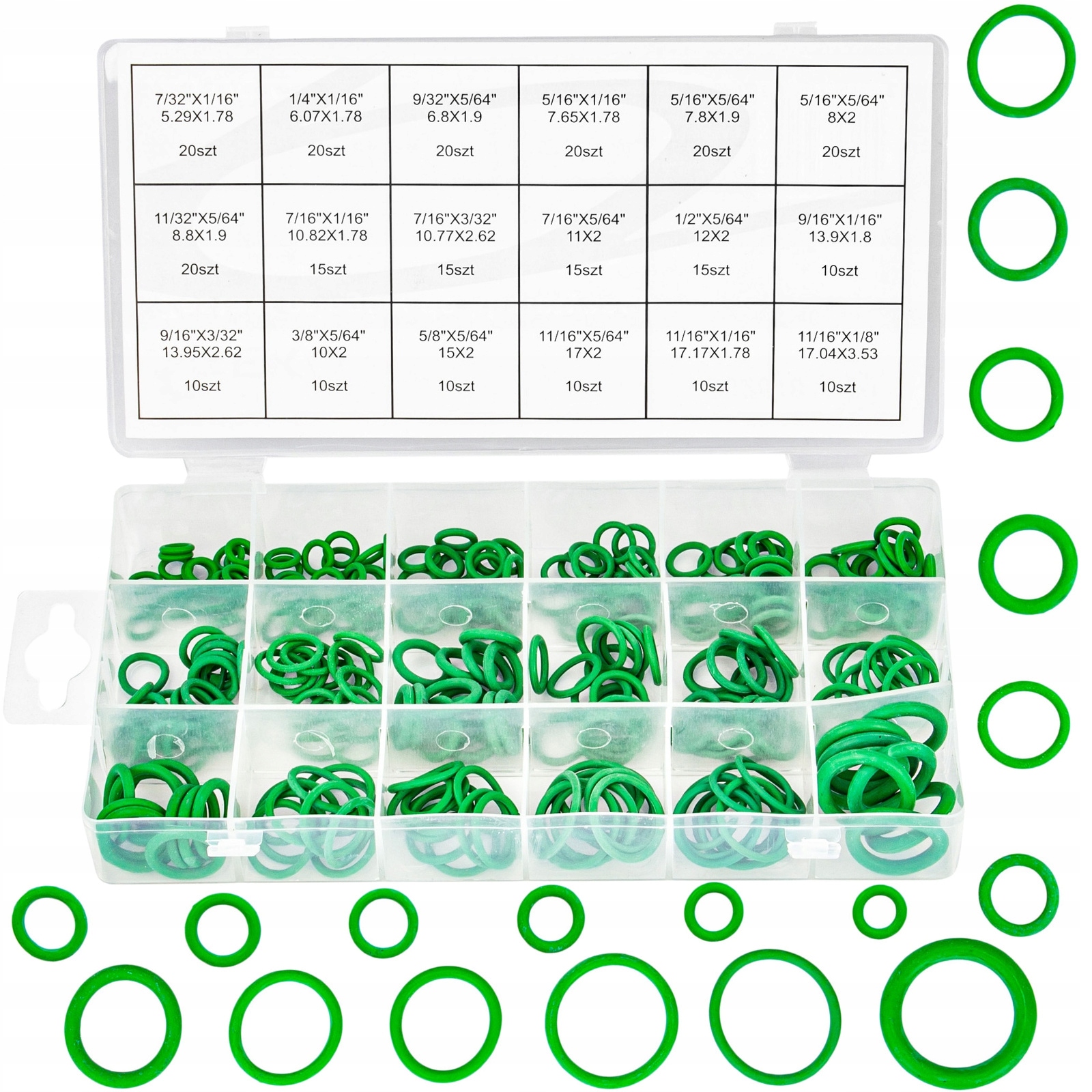 ZESTAW USZCZELEK DO KLIMATYZACJI ORINGI 270 SZT