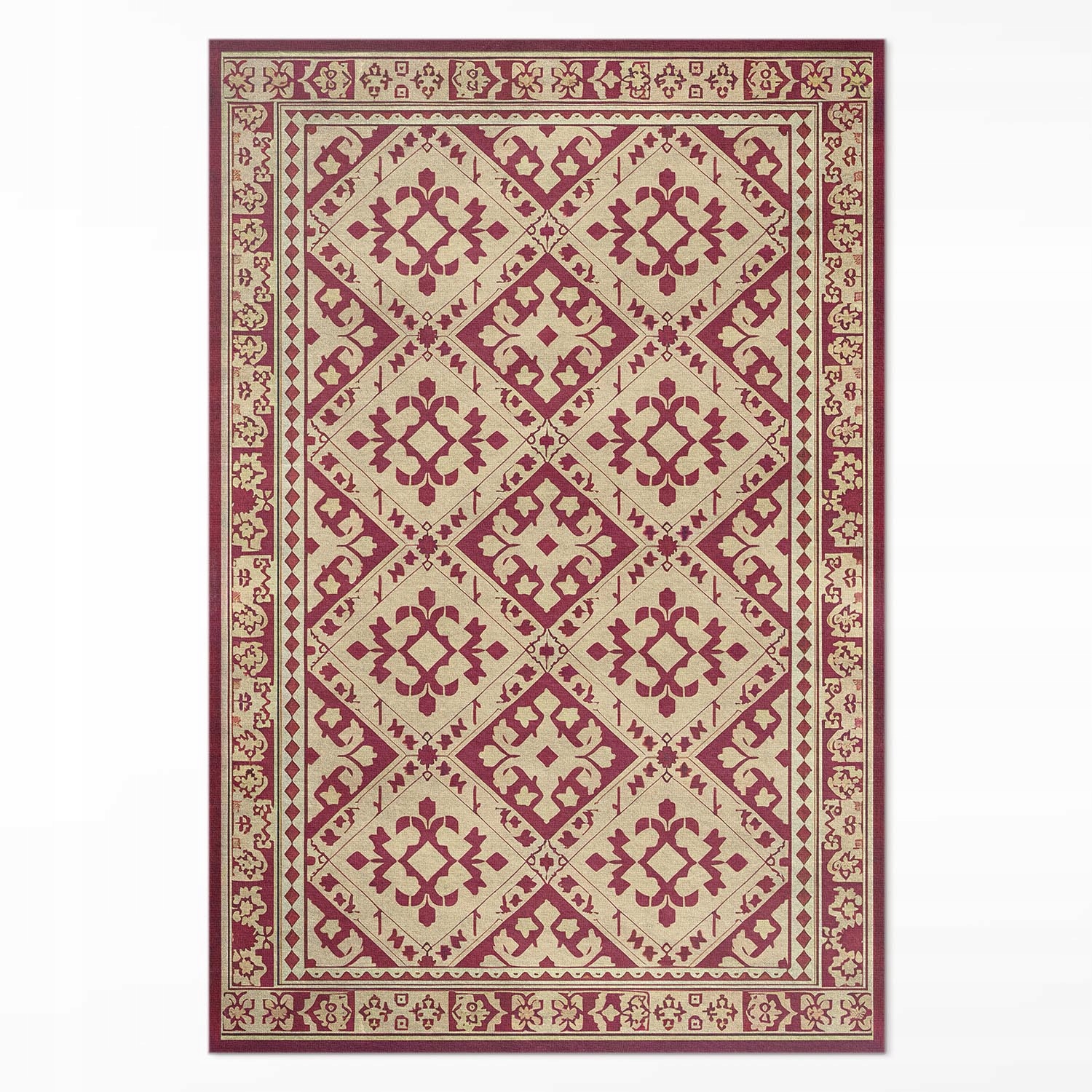 Koberec s potlačou Vinylový Pravidelný vzor v starom vintage štýle 80 x 120 cm