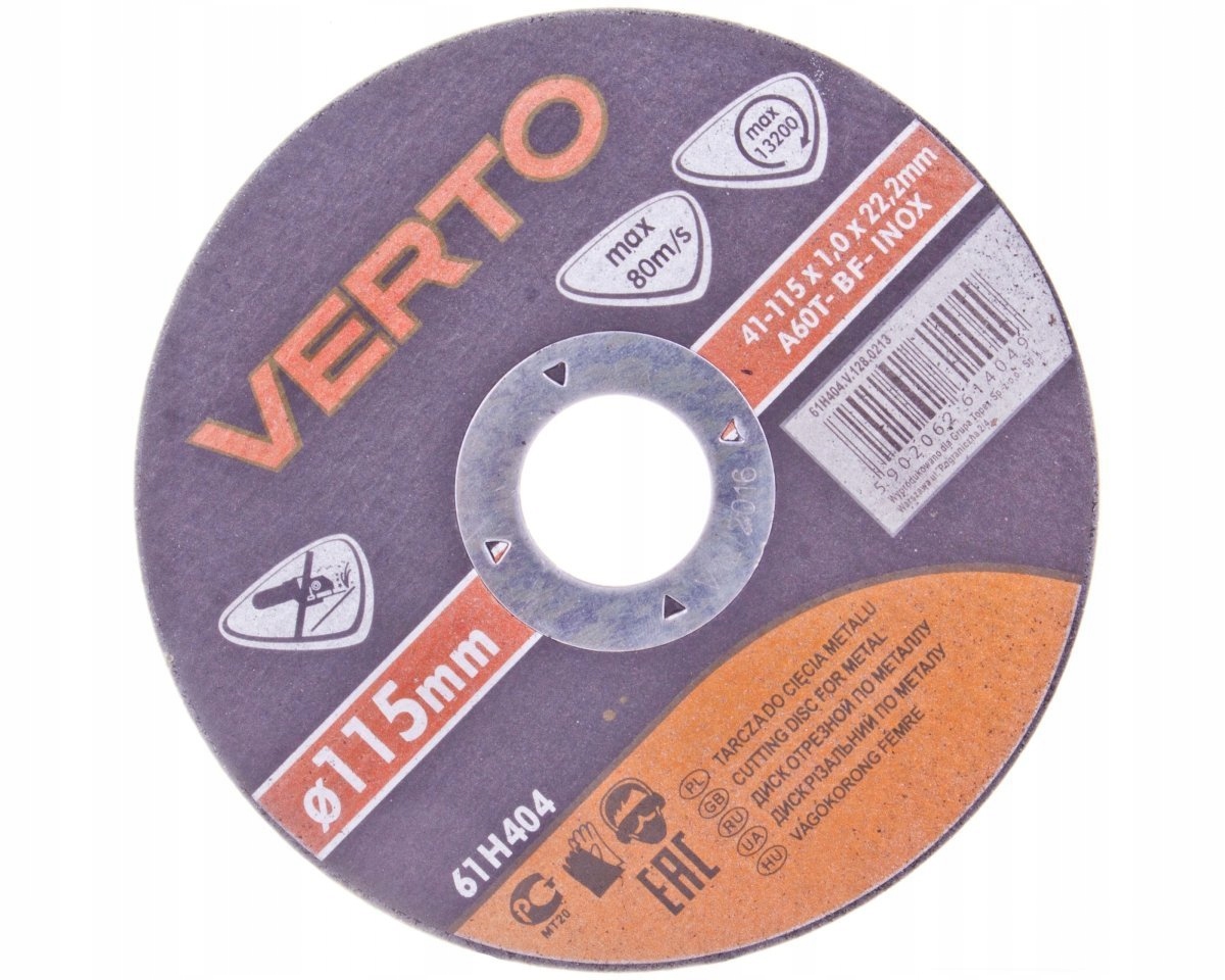 

Tarcza tnąca do metalu 115x1.0x22.2 61H404