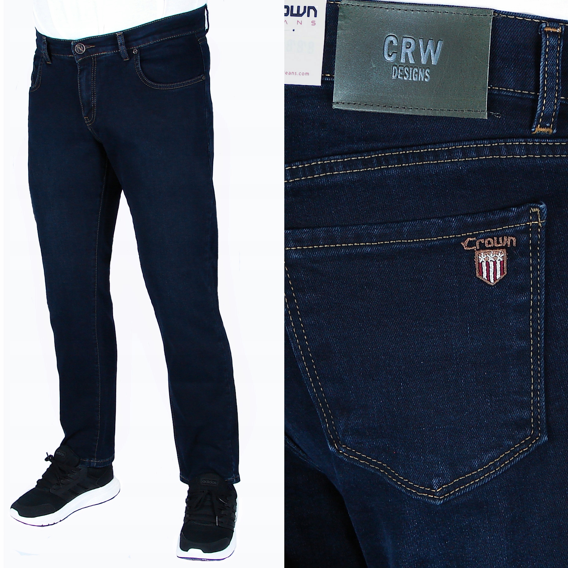 Pánské Džínové Kalhoty Crown W33 L34 W 88-90 cm