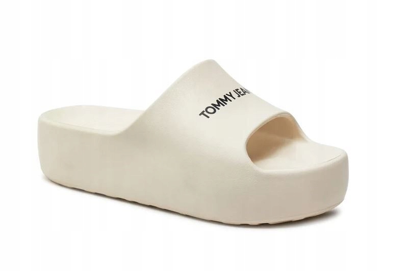Nazouváky Tommy Jeans Tjw Chunky Flatform Slide Béžové S Platformou