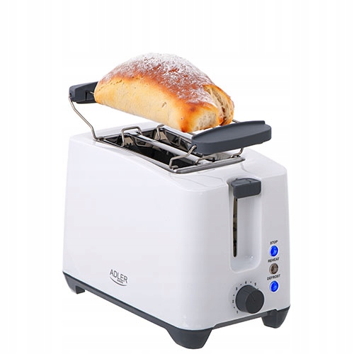 Toster AD 3216 2 kromki z rusztem do bułek 1000W biały