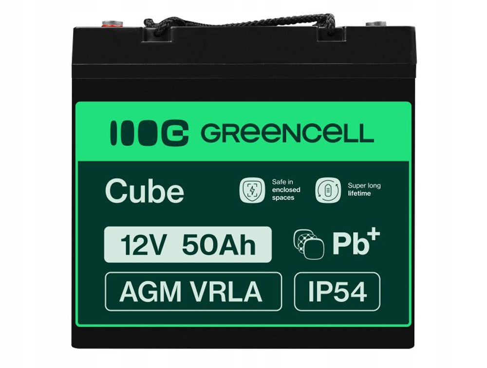 Akumulator Agm 12V 50Ah Green Cell Zasilacz Awaryny Wózek Inwalidzki Skuter