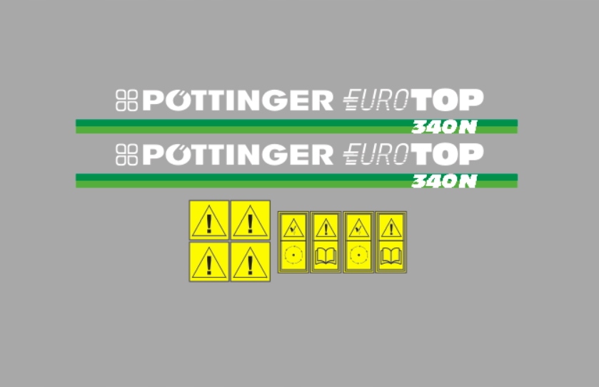Samolepky s nálepkou Pottinger Eurotop 340N
