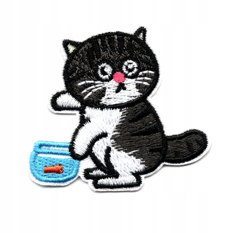 

Naszywka kot z akwarium 46x52mm