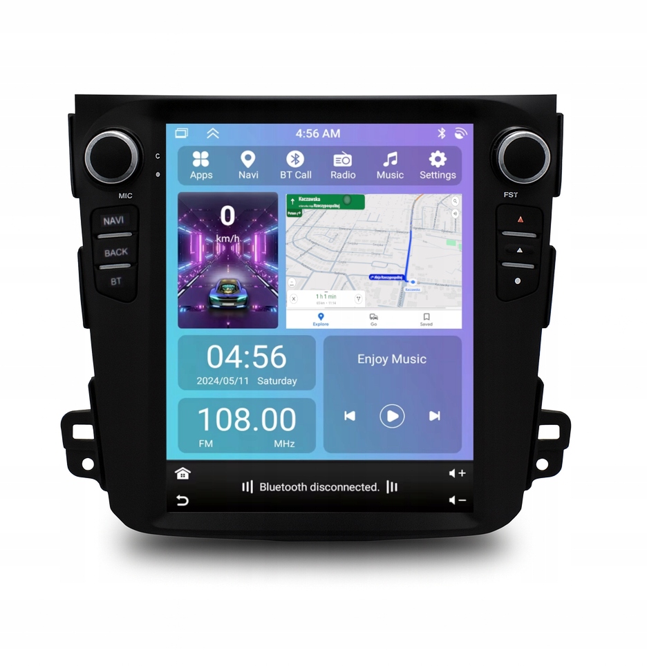 Radio Nawigacja Gps Mitsubishi Outlander 2008 Android Carplay 2/64 Gb