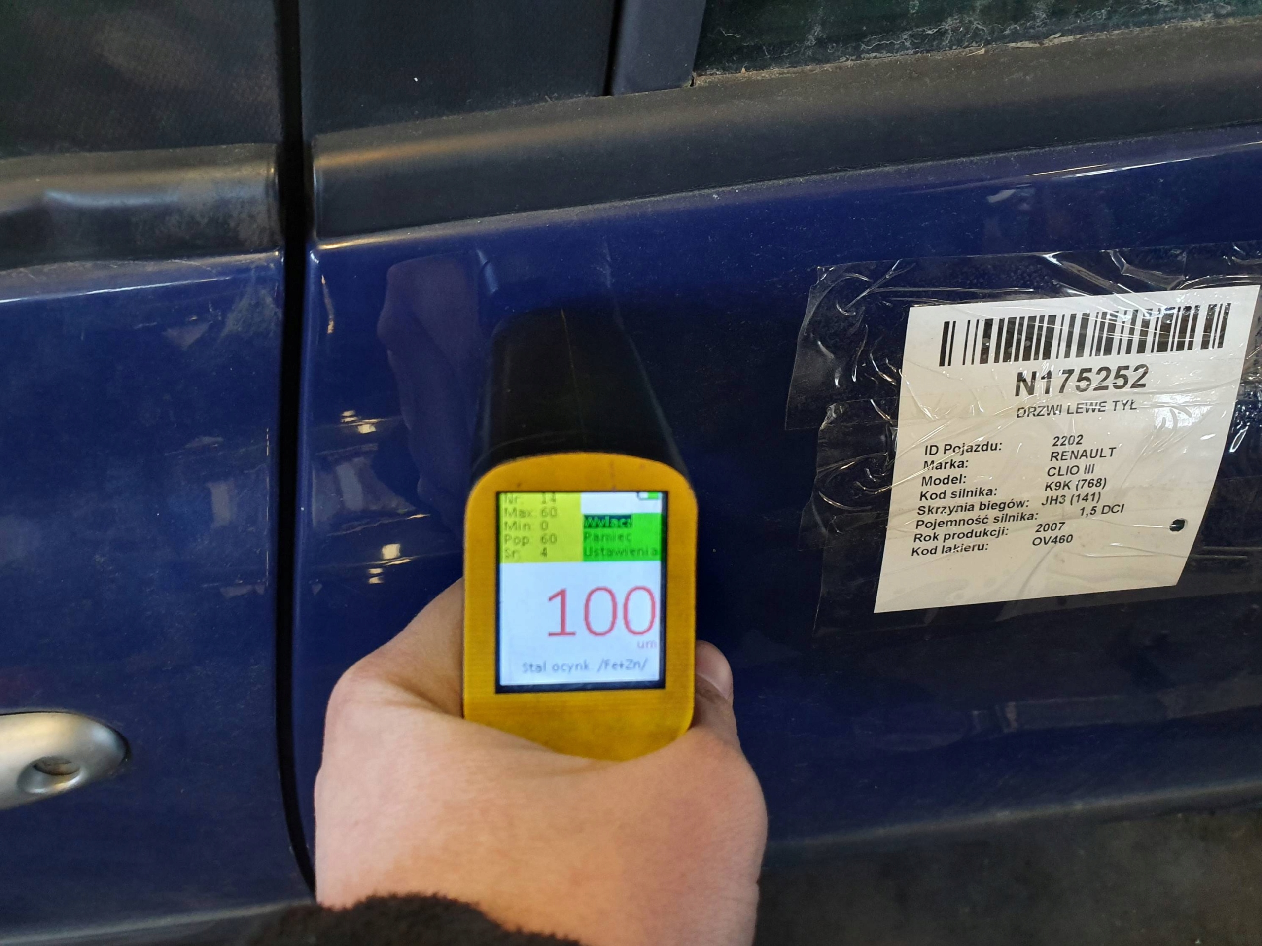 Tür links heck OV460 RENAULT CLIO III
