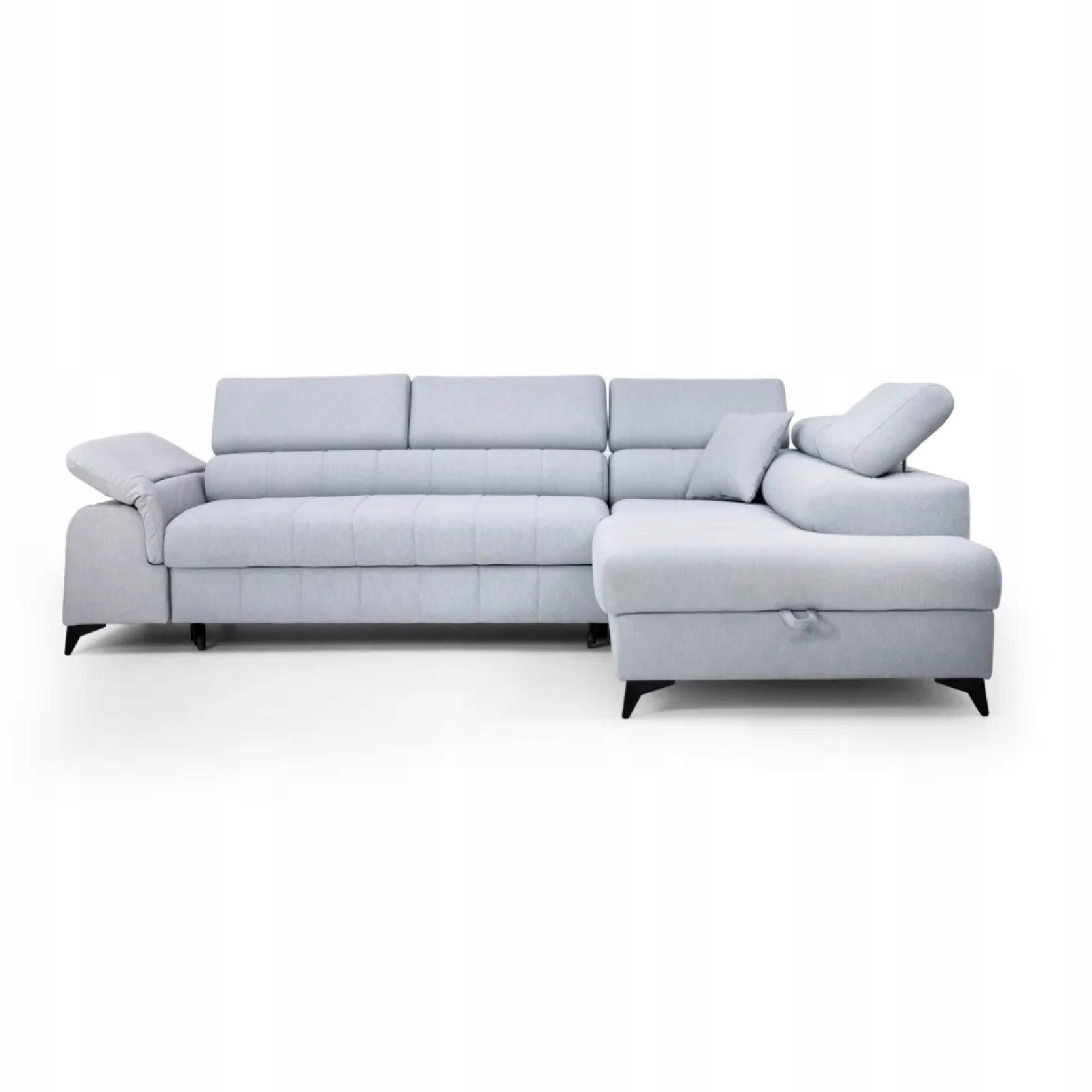 Rohová Sedací Souprava Clark Funkce spaní Kontejner Nastavitelné opěrky hlavy a loketní opěrka