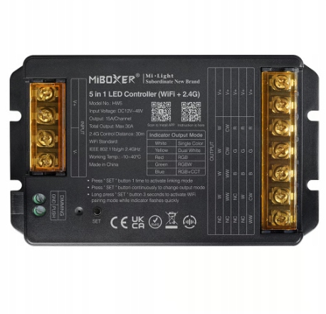 Kontroler 5v1 Led Rgb Cct WiFi ovladač 12-48VDC 30A