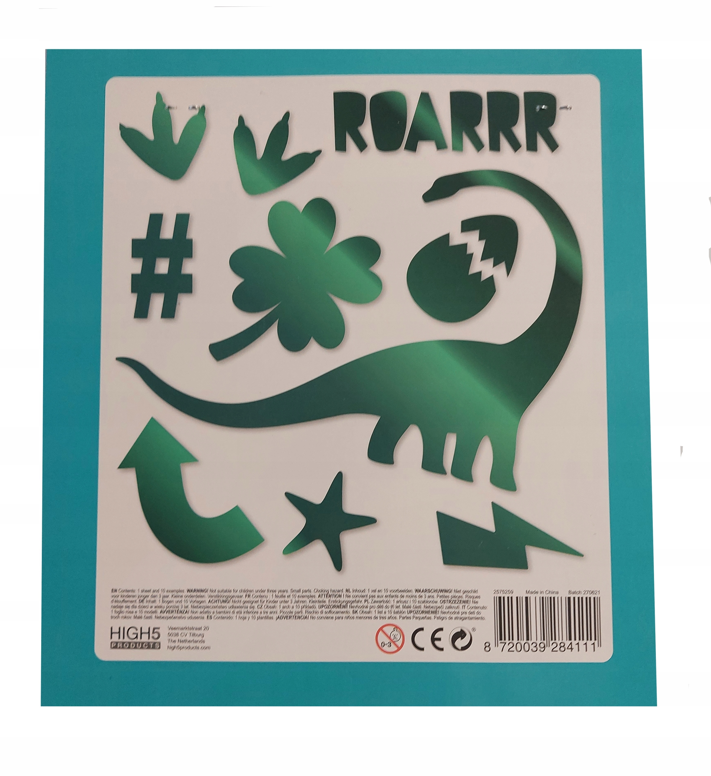 Folia metaliczna do naprasowania szablony zielony