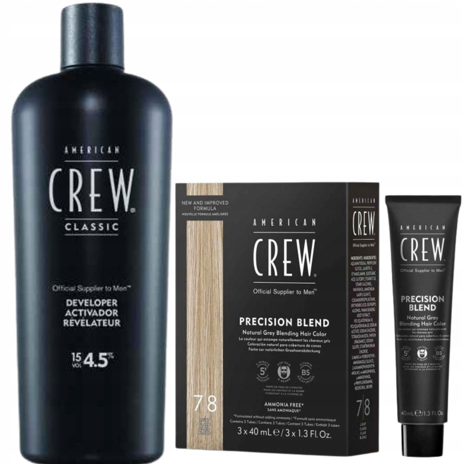 Precision Blend farba 7-8 Ligh American Crew utleniacz 4,5%