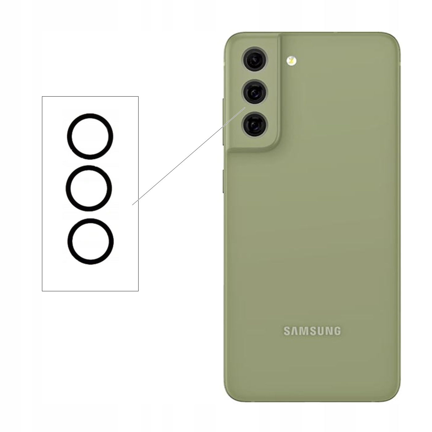 

Szyba Szkło Osłona Aparatu Samsung S21 Fe 5G